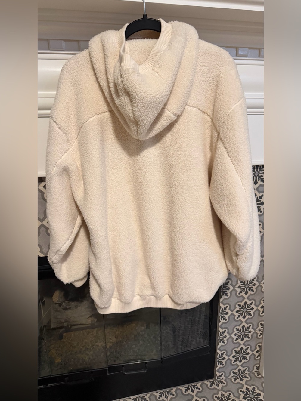 Last 1!💗 NWT Free People x FP Movement Scout It Out Fleece Pullover Ivory - Picture 10 of 10